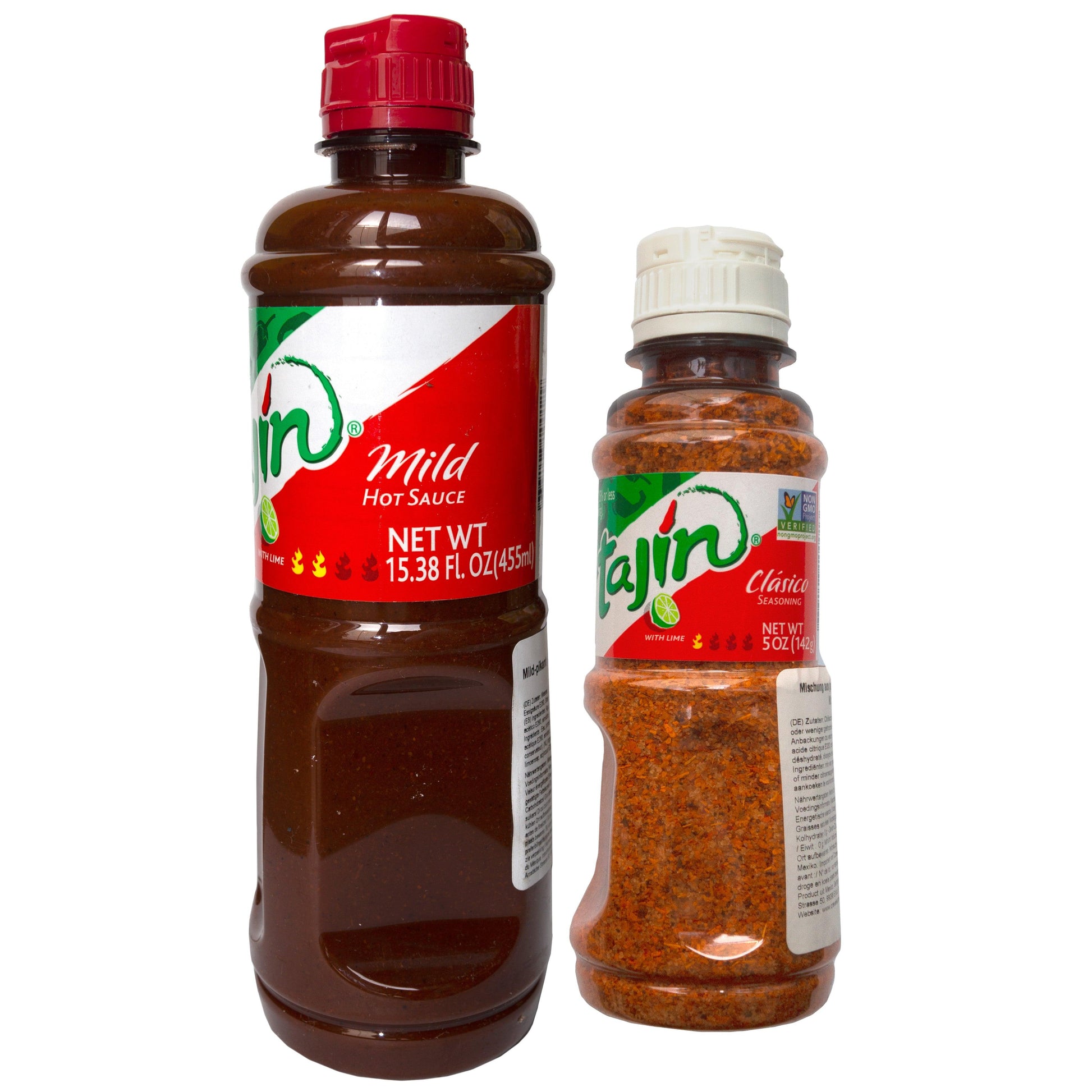 Pack Salsa Picante Tajin Mild 455ml + Tajin Clásico en polvo 142g - TLT FOODS - Dulces mexicanos